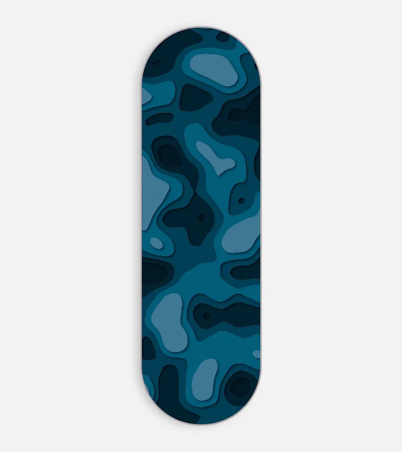 Mobile phone grip slider with a colorful design on a white background