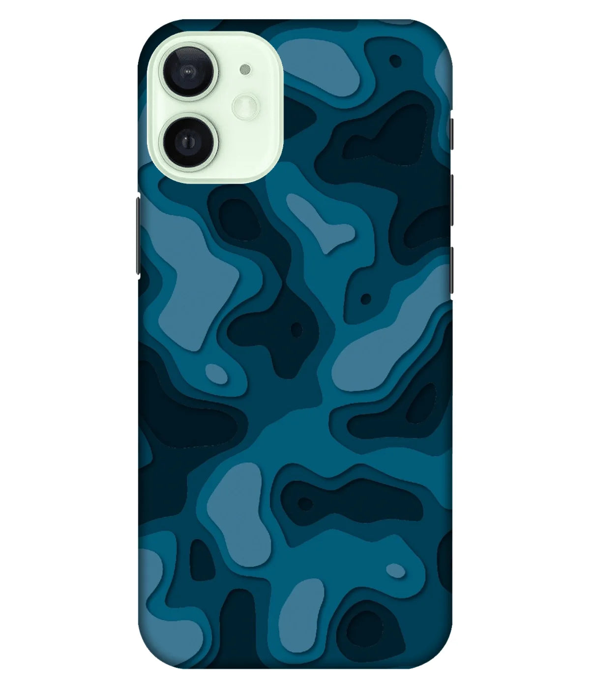 A product shot of a slim hard case with a colorful design.
