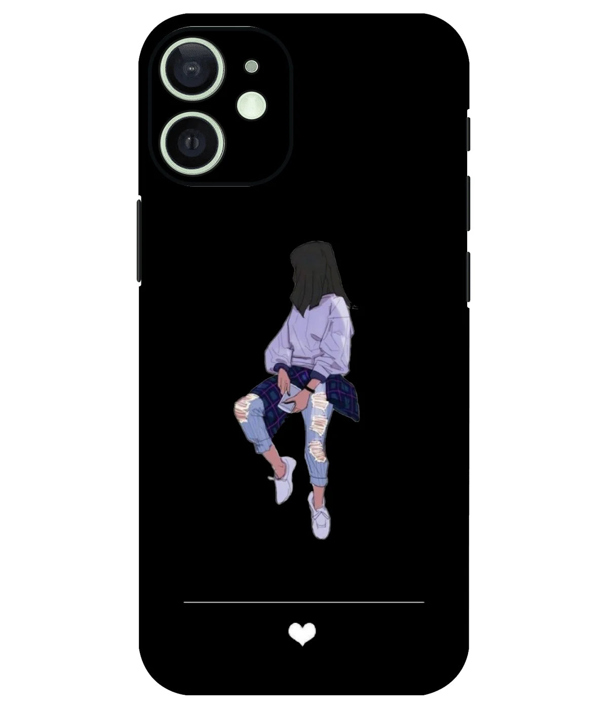 Image of a phone case featuring a mobile skin with a graphic design.