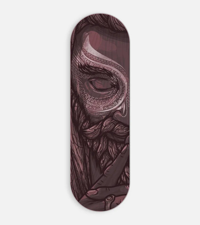 Mobile phone grip slider with a colorful design on a white background