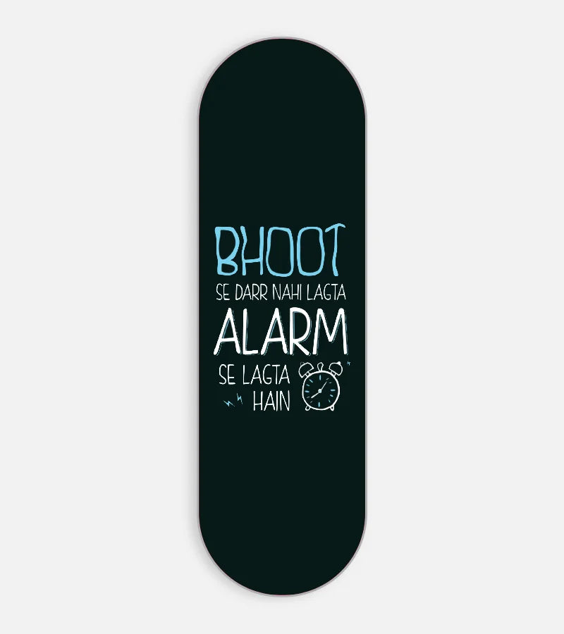 Mobile phone grip slider with a colorful design on a white background