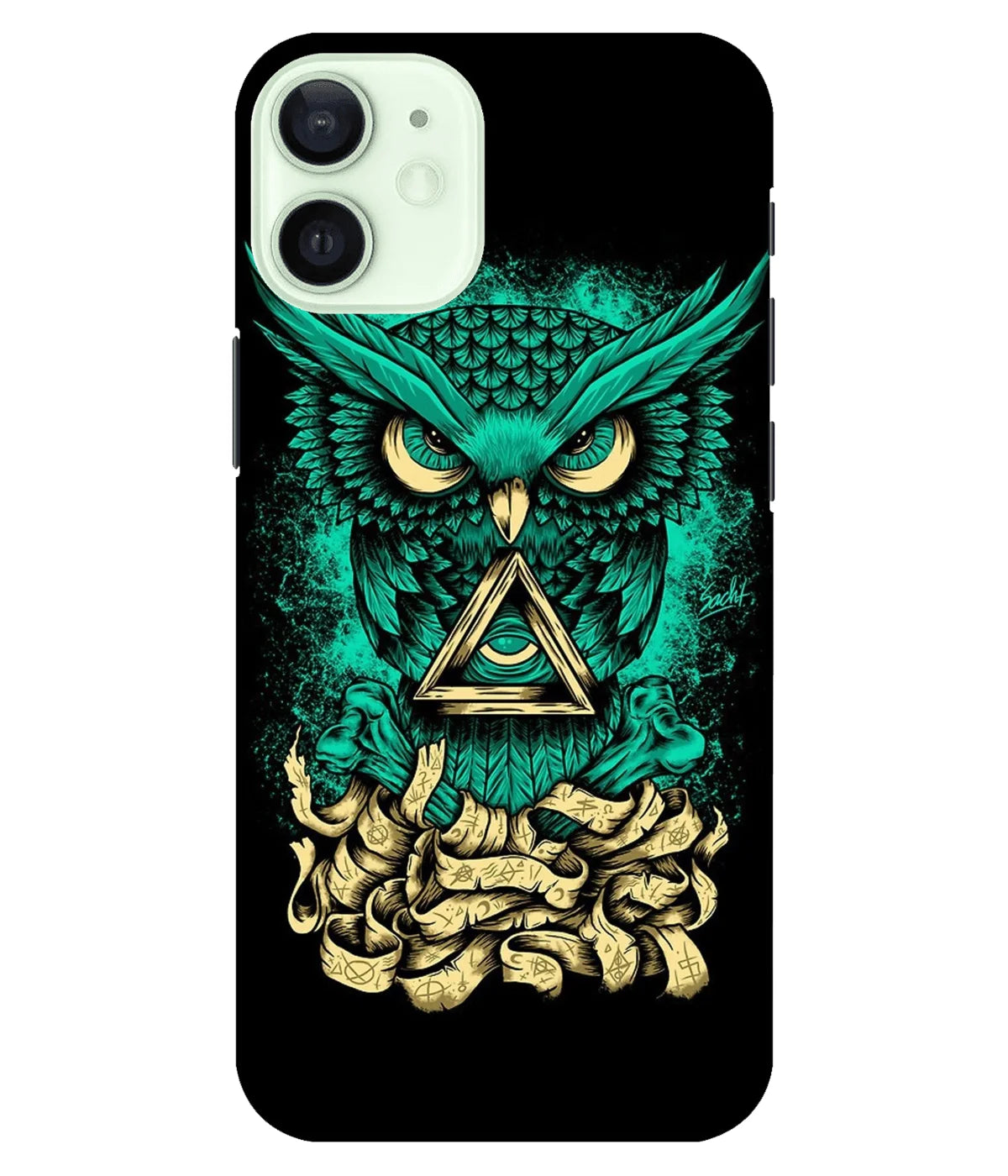 A product shot of a slim hard case with a colorful design.