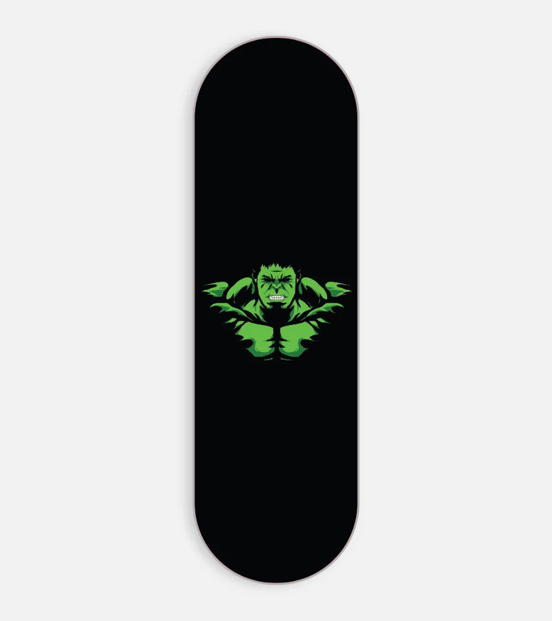 Mobile phone grip slider with a colorful design on a white background