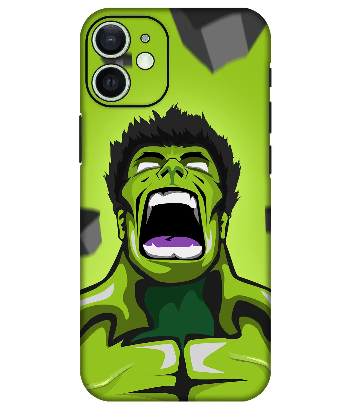 Image of a phone case featuring a mobile skin with a graphic design.