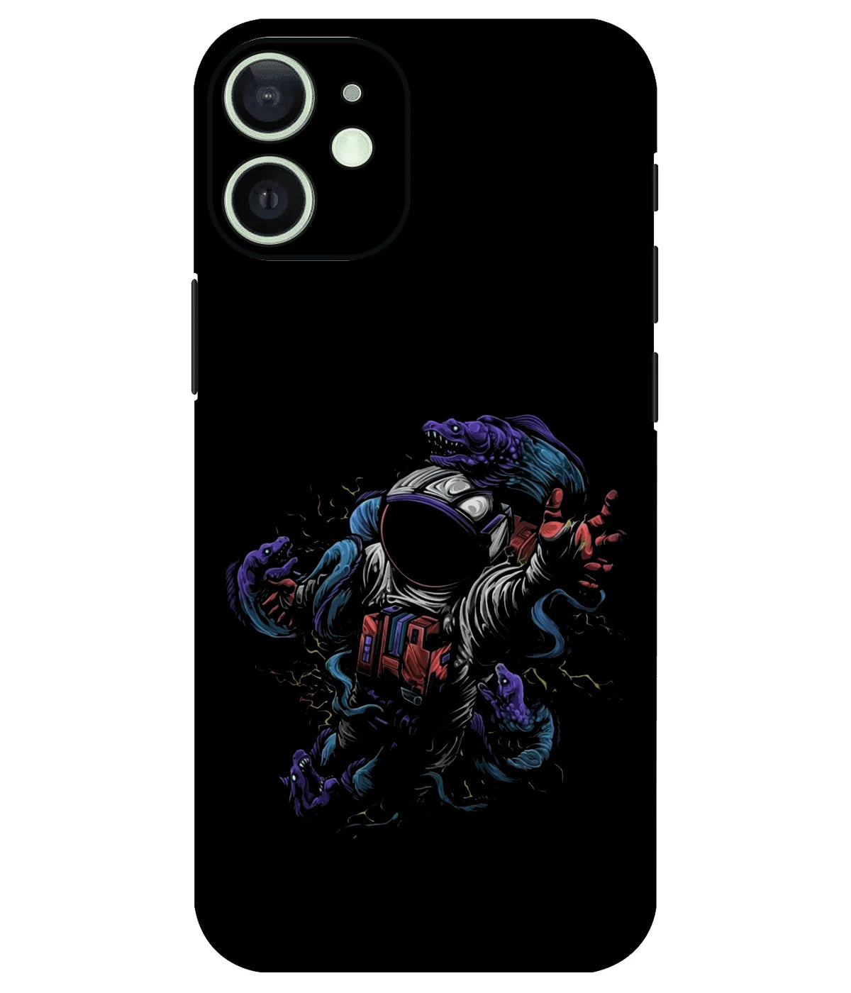 Image of a phone case featuring a mobile skin with a graphic design.