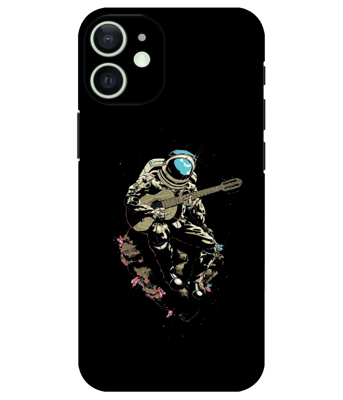 Image of a phone case featuring a mobile skin with a graphic design.