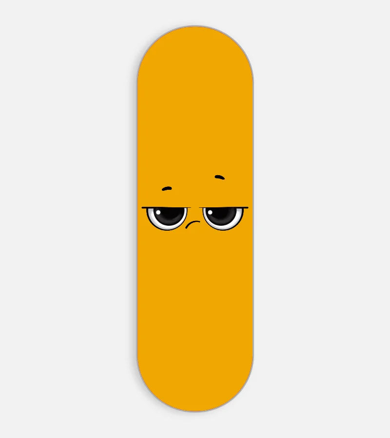 Mobile phone grip slider with a colorful design on a white background