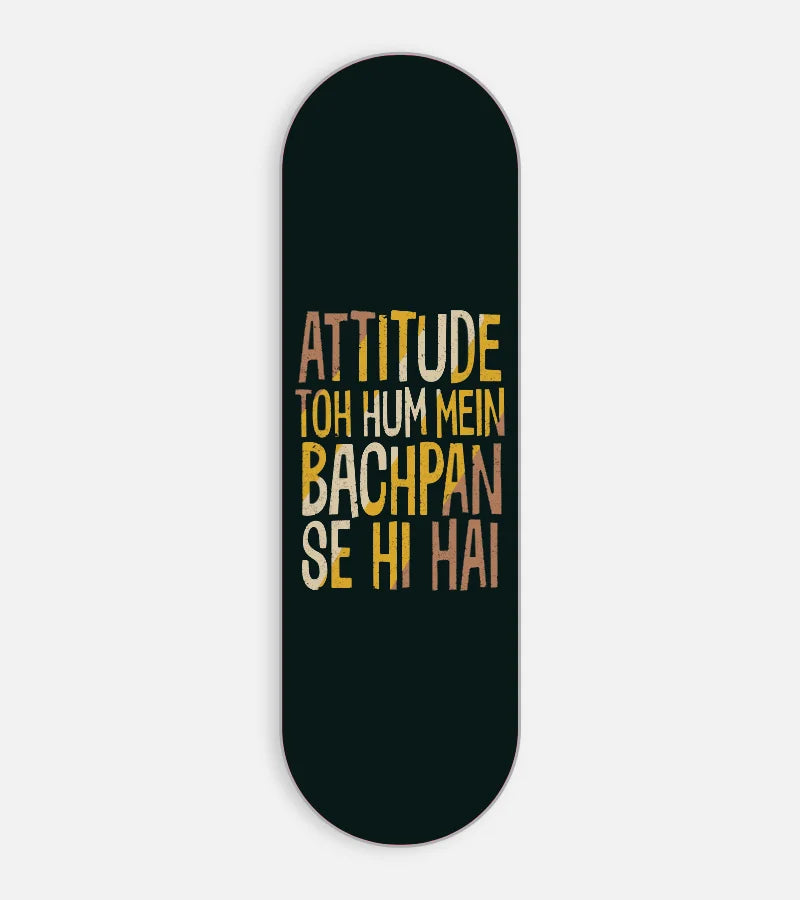 Mobile phone grip slider with a colorful design on a white background