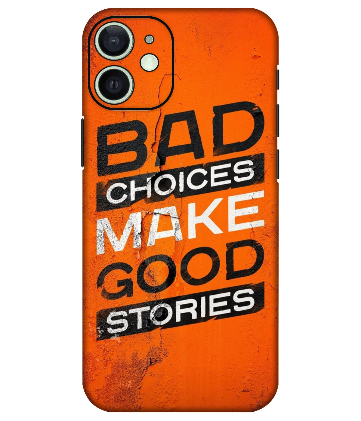 Image of a phone case featuring a mobile skin with a graphic design.