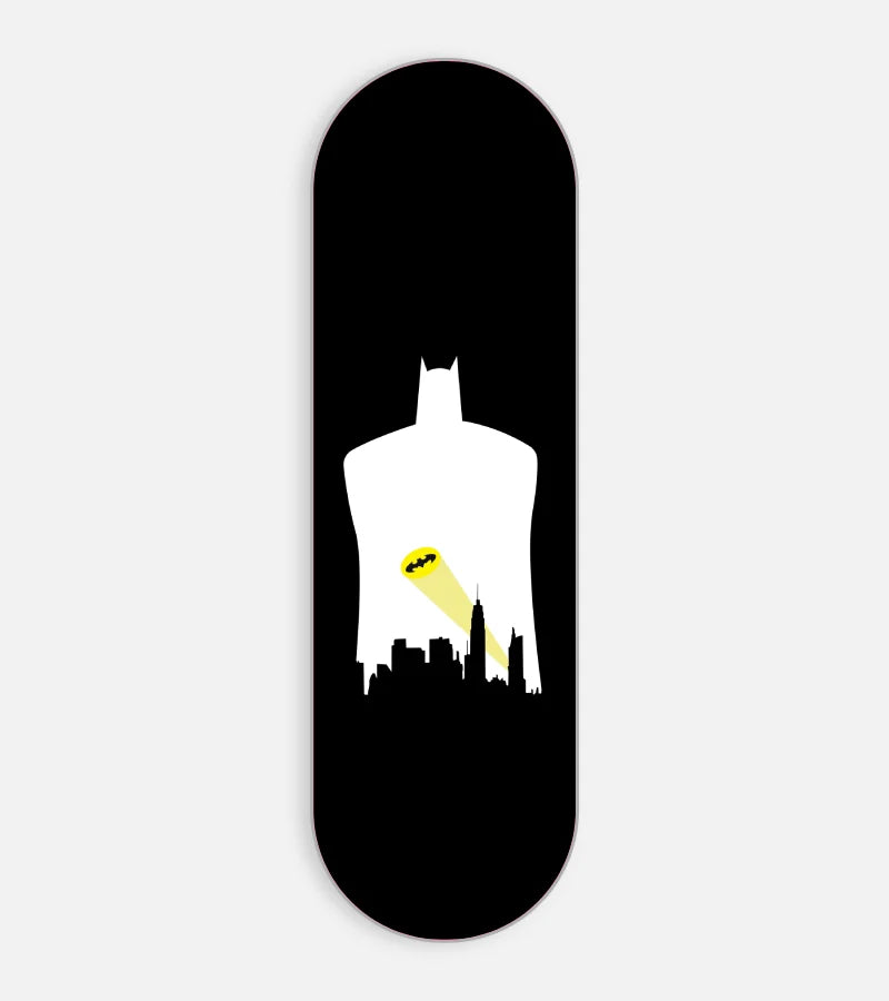 Mobile phone grip slider with a colorful design on a white background