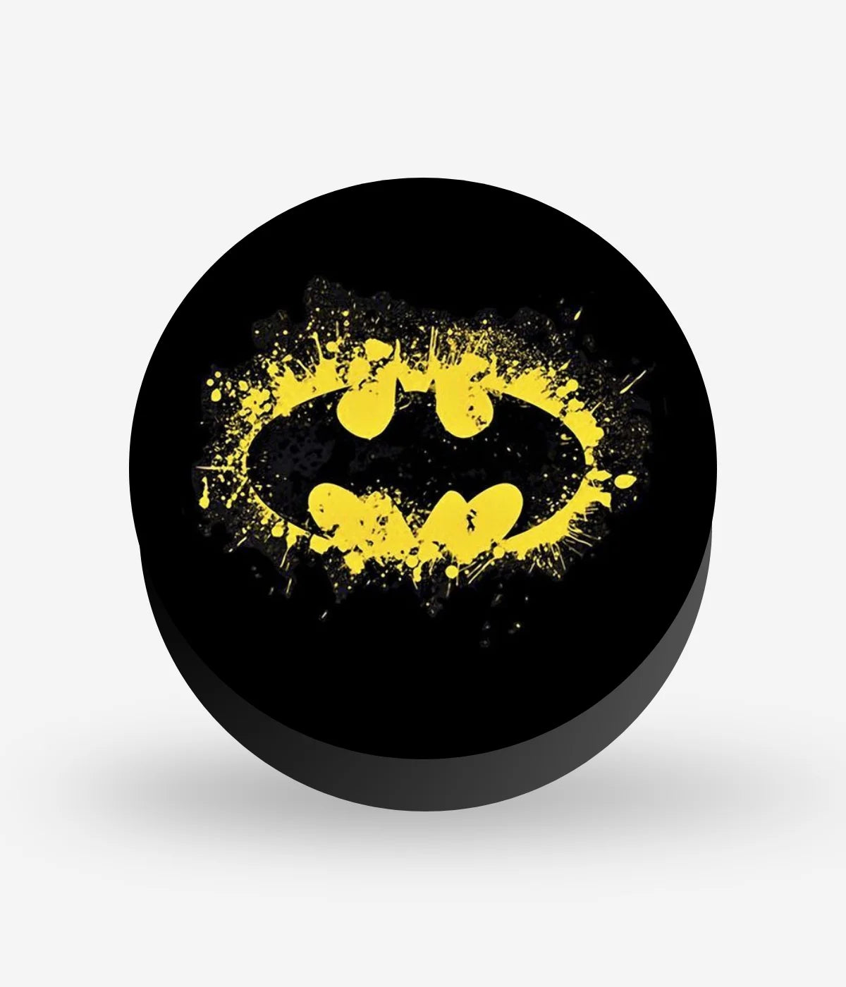 Mobile phone grip with a colorful design on a white background