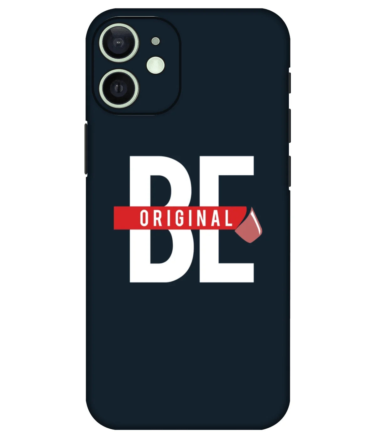 Image of a phone case featuring a mobile skin with a graphic design.