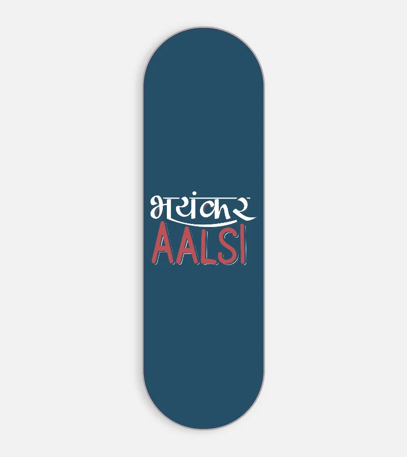 Mobile phone grip slider with a colorful design on a white background