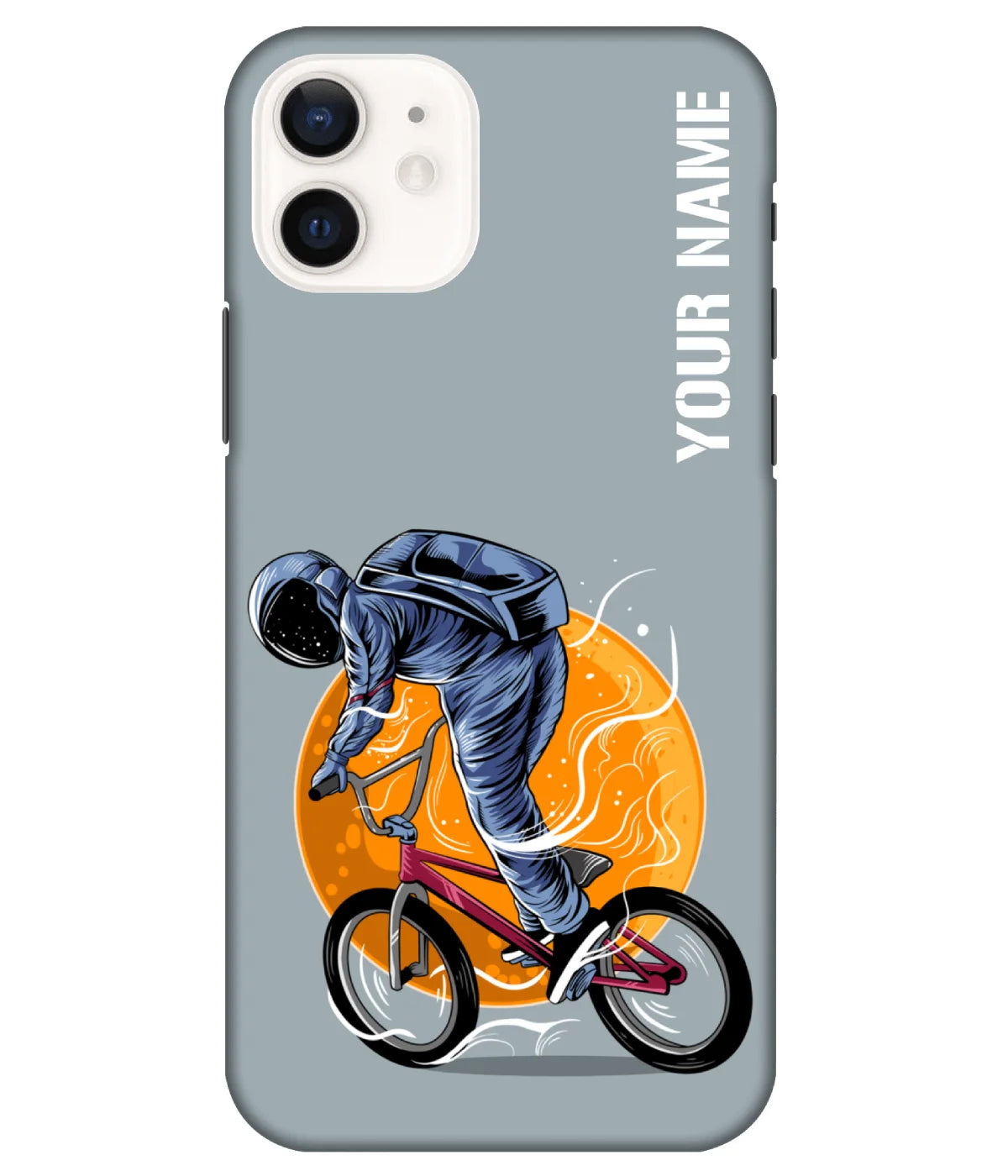 A product shot of a slim hard case with a customizable name.