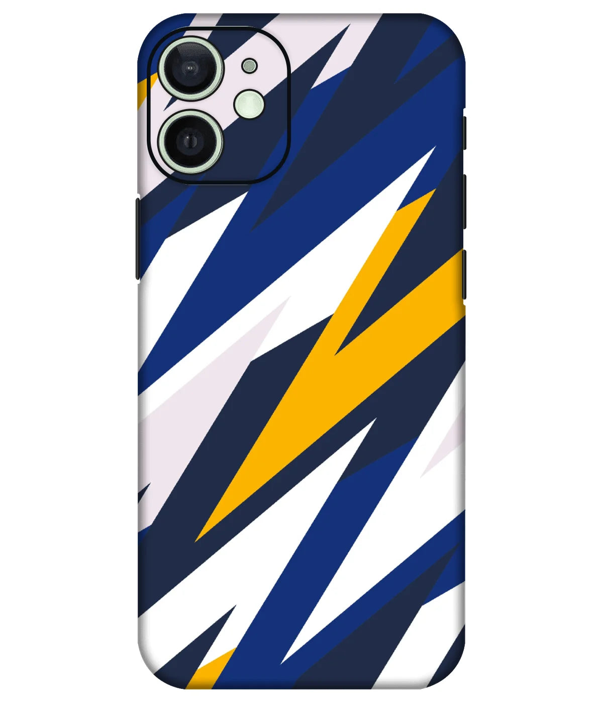 Image of a phone case featuring a mobile skin with a graphic design.