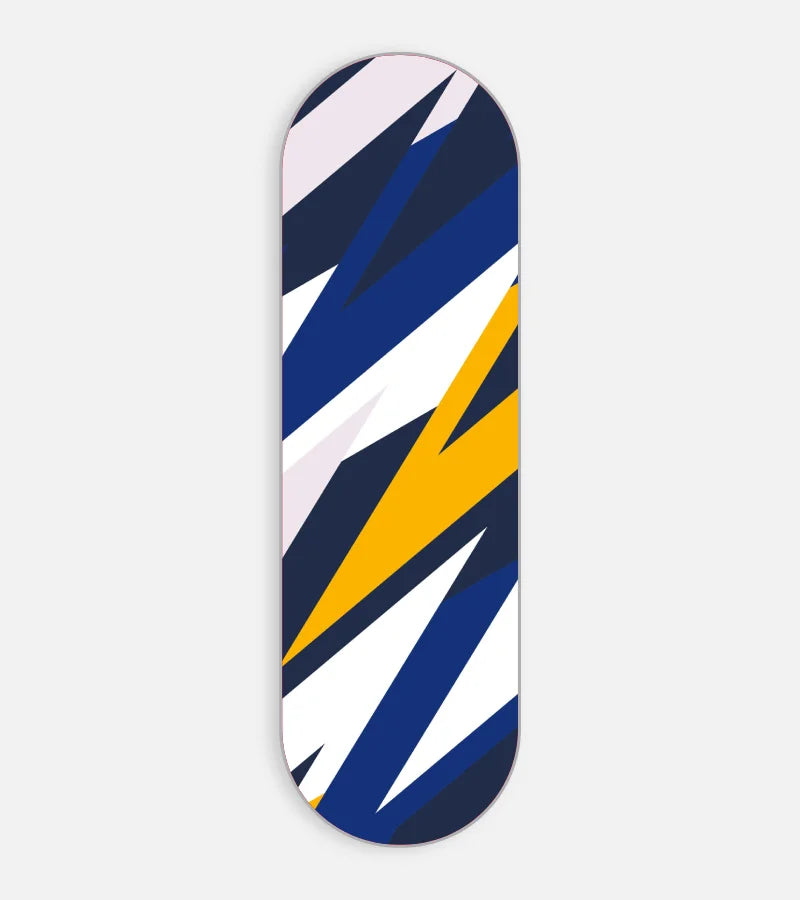 Mobile phone grip slider with a colorful design on a white background