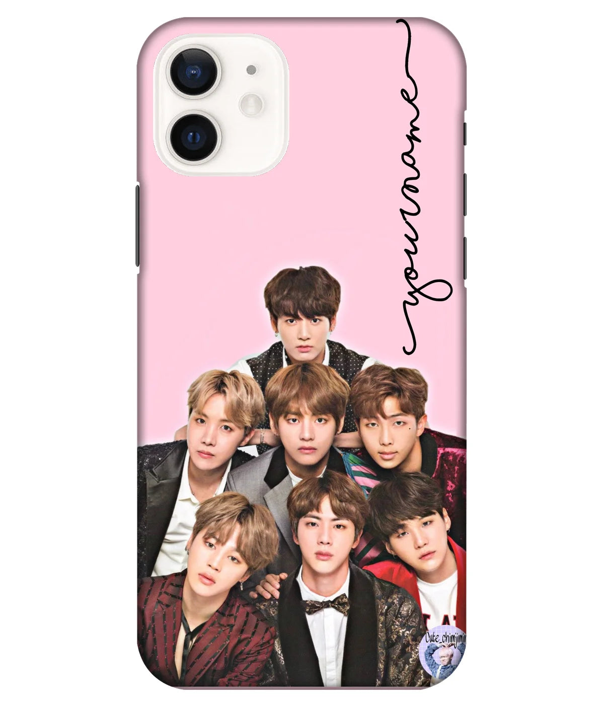 A product shot of a slim hard case with a customizable name.