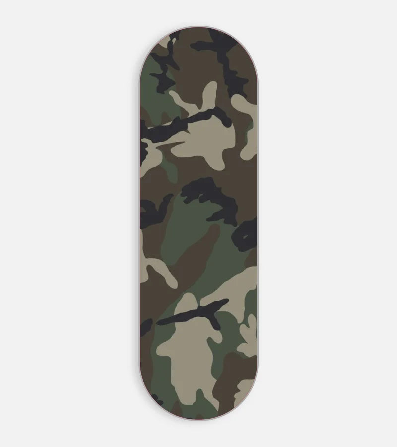 Mobile phone grip slider with a colorful design on a white background