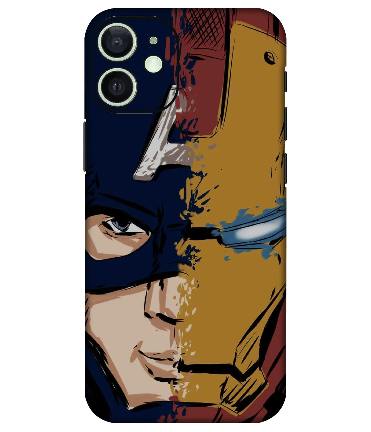 Image of a phone case featuring a mobile skin with a graphic design.
