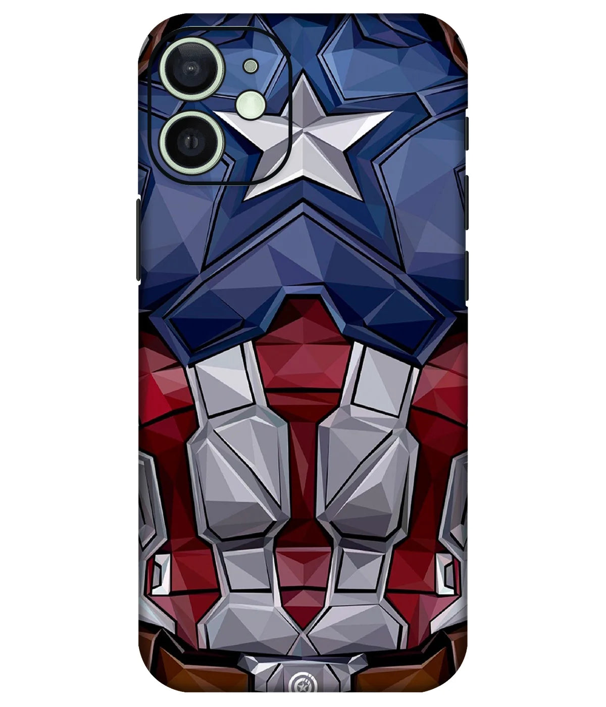 Image of a phone case featuring a mobile skin with a graphic design.
