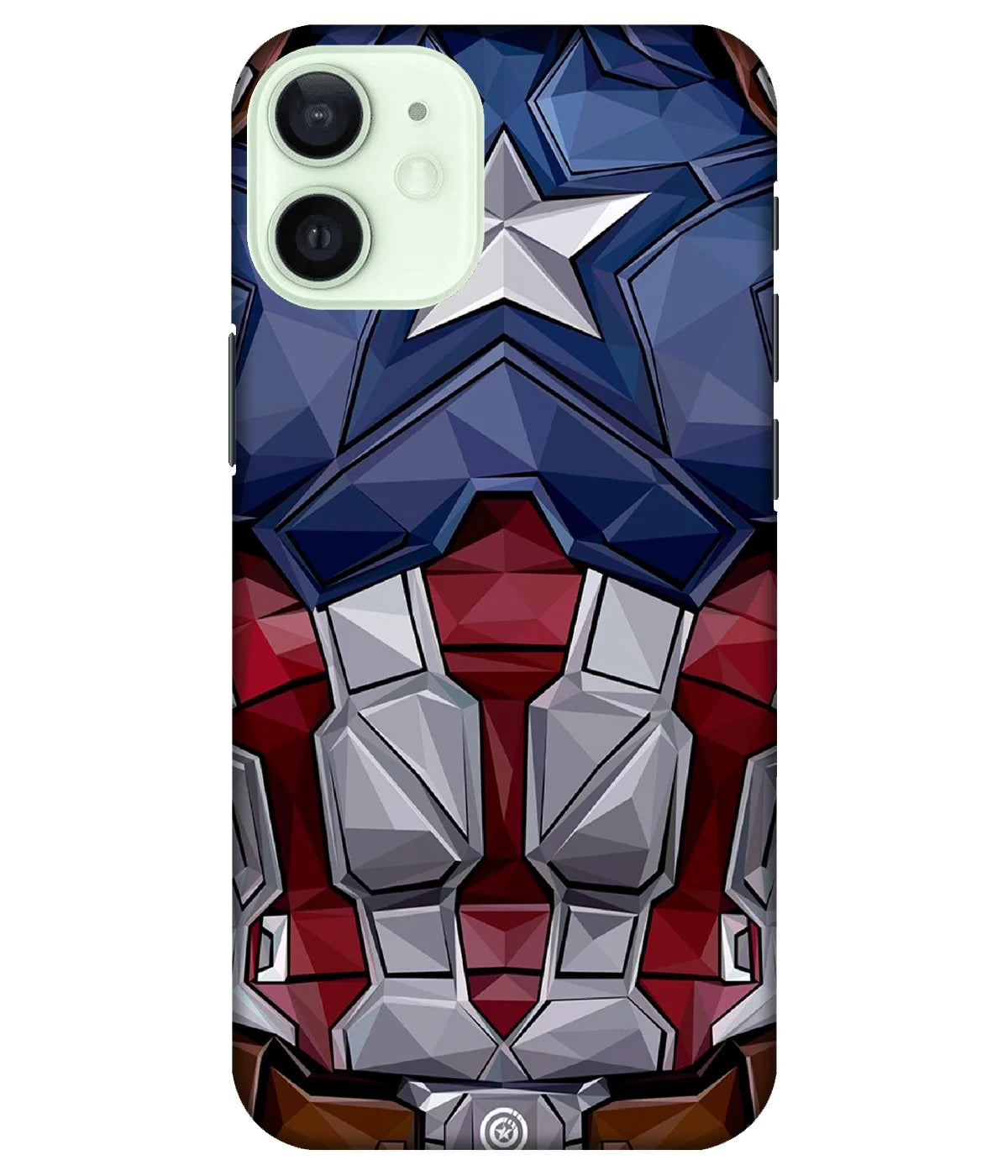 A product shot of a slim hard case with a colorful design.