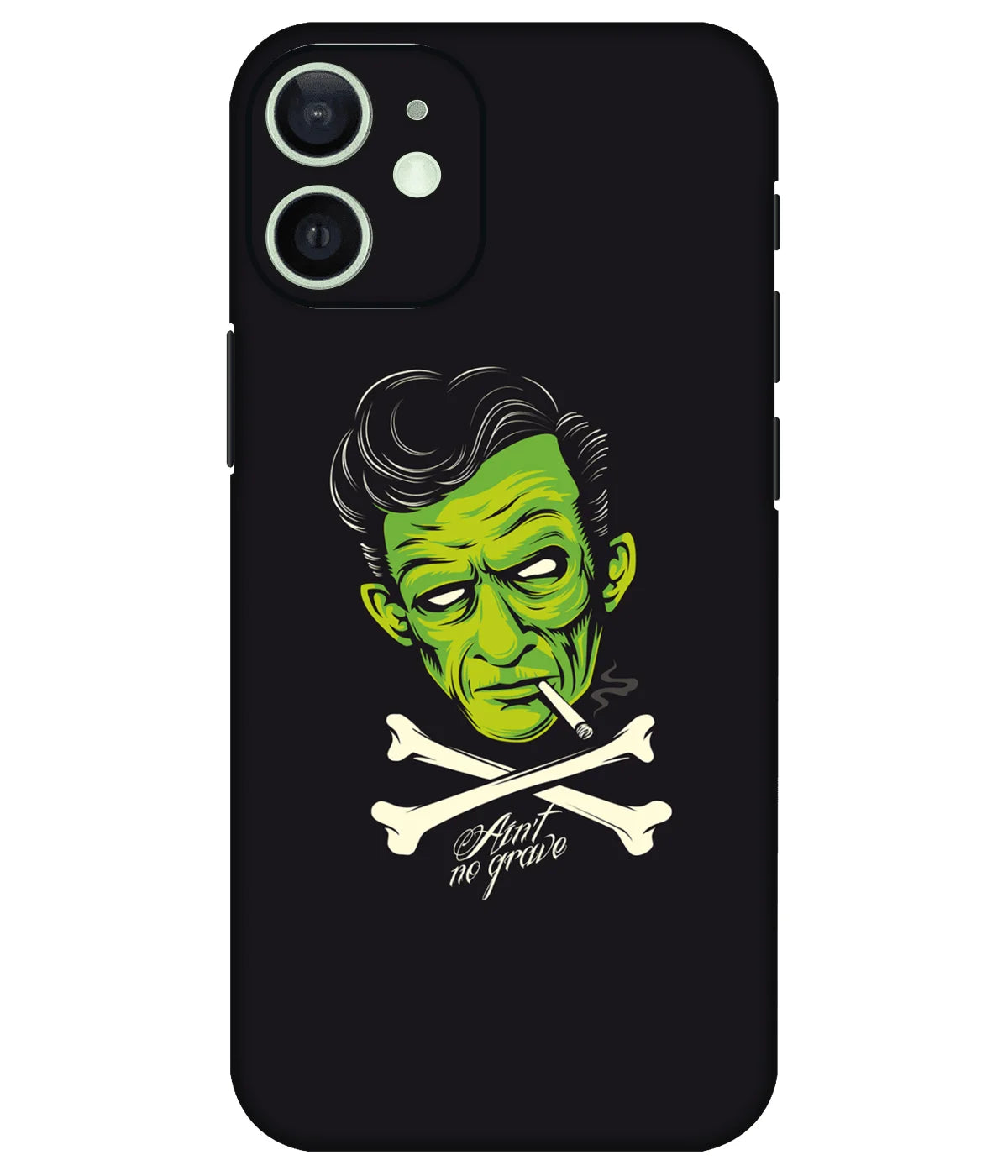 Image of a phone case featuring a mobile skin with a graphic design.