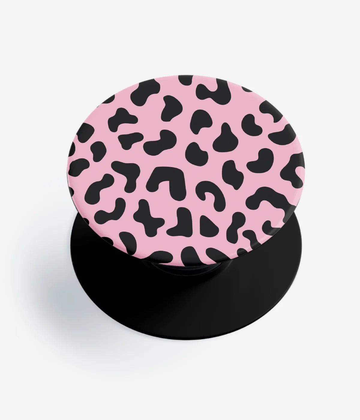 A top-down view of a phone grip holder on a clean white background