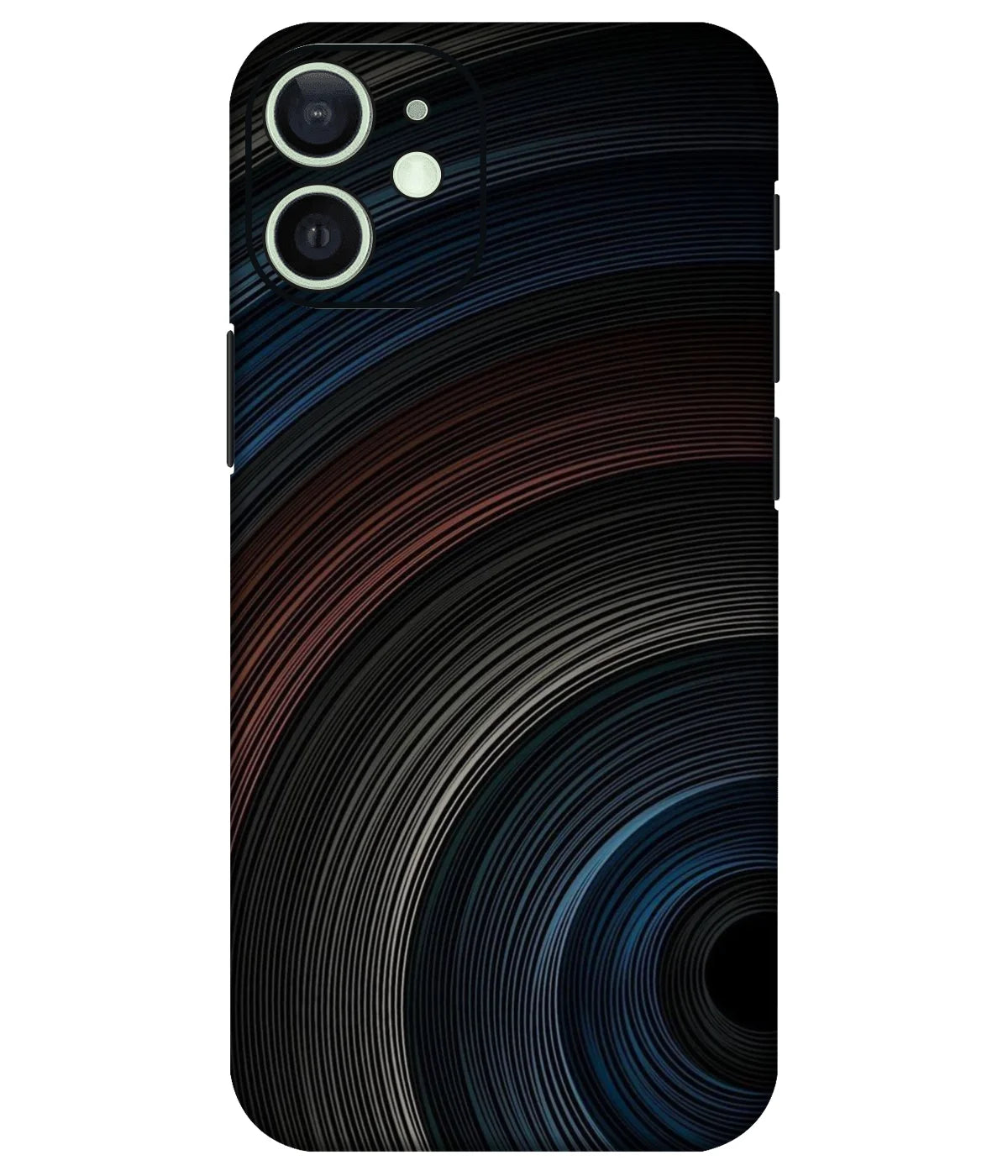 Image of a phone case featuring a mobile skin with a graphic design.