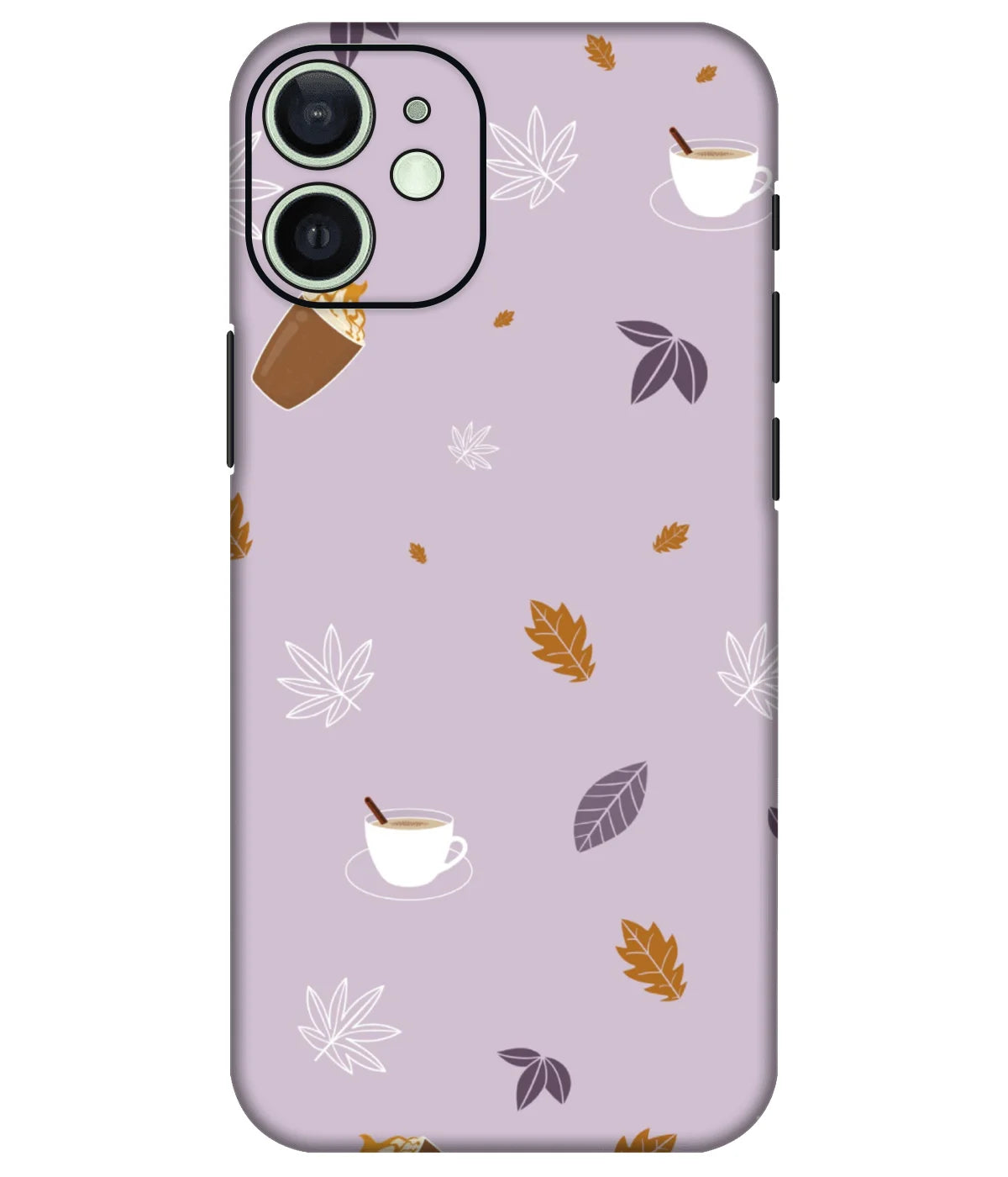 Image of a phone case featuring a mobile skin with a graphic design.