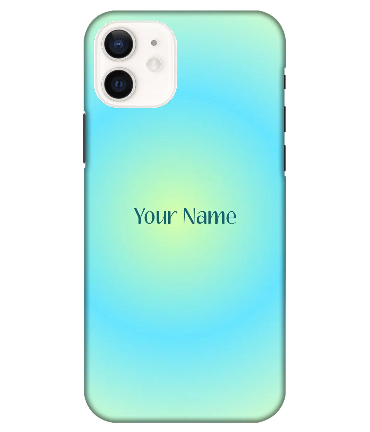 A product shot of a slim hard case with a customizable name.
