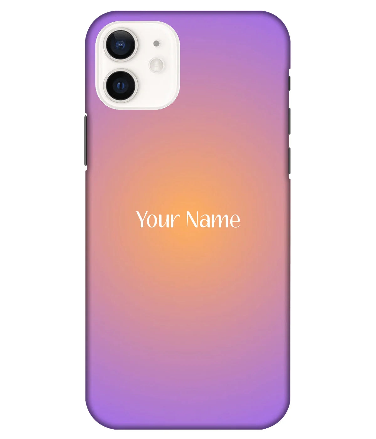 A product shot of a slim hard case with a customizable name.