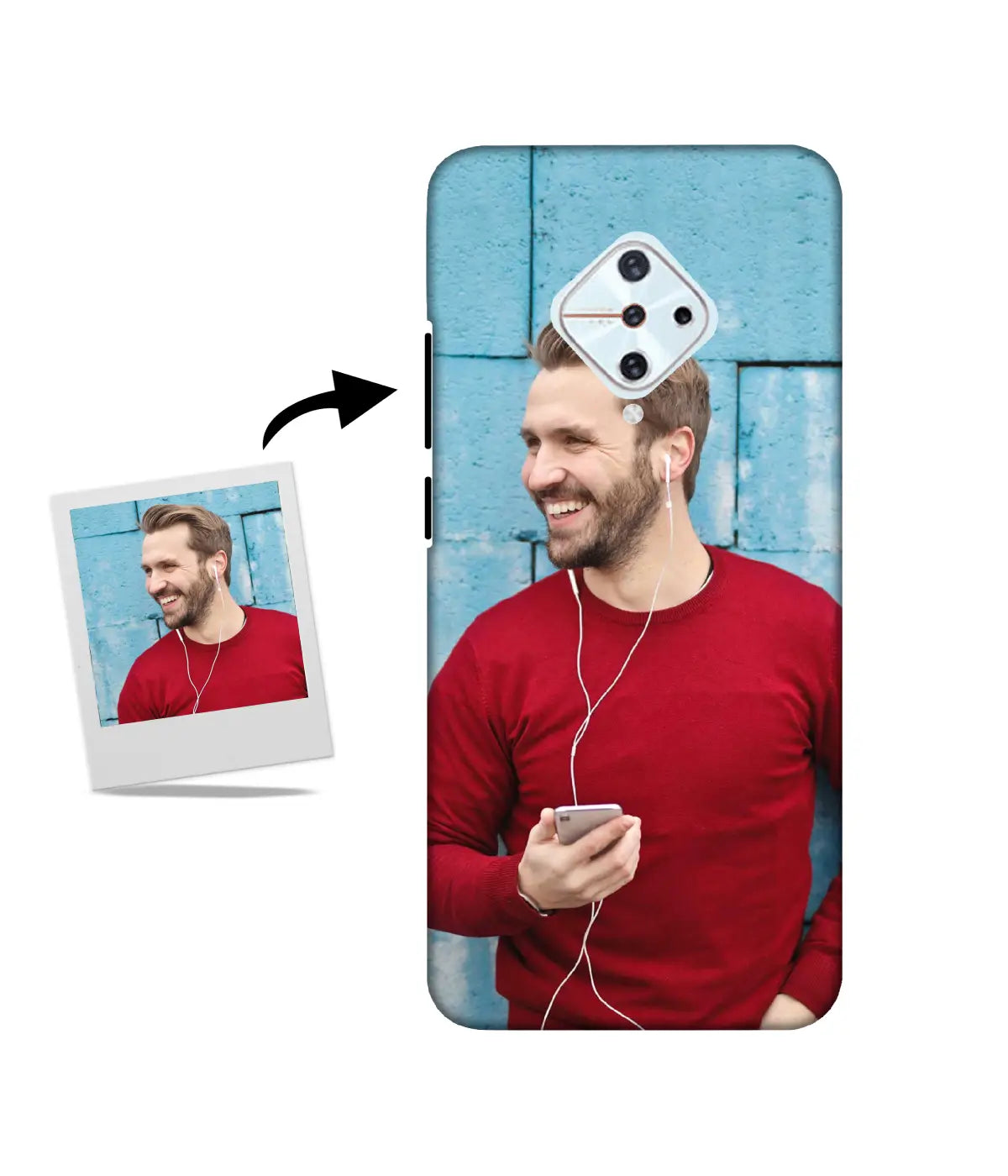 Customized Vivo S1 Pro Slim Hard Case showing a personalized photo print.