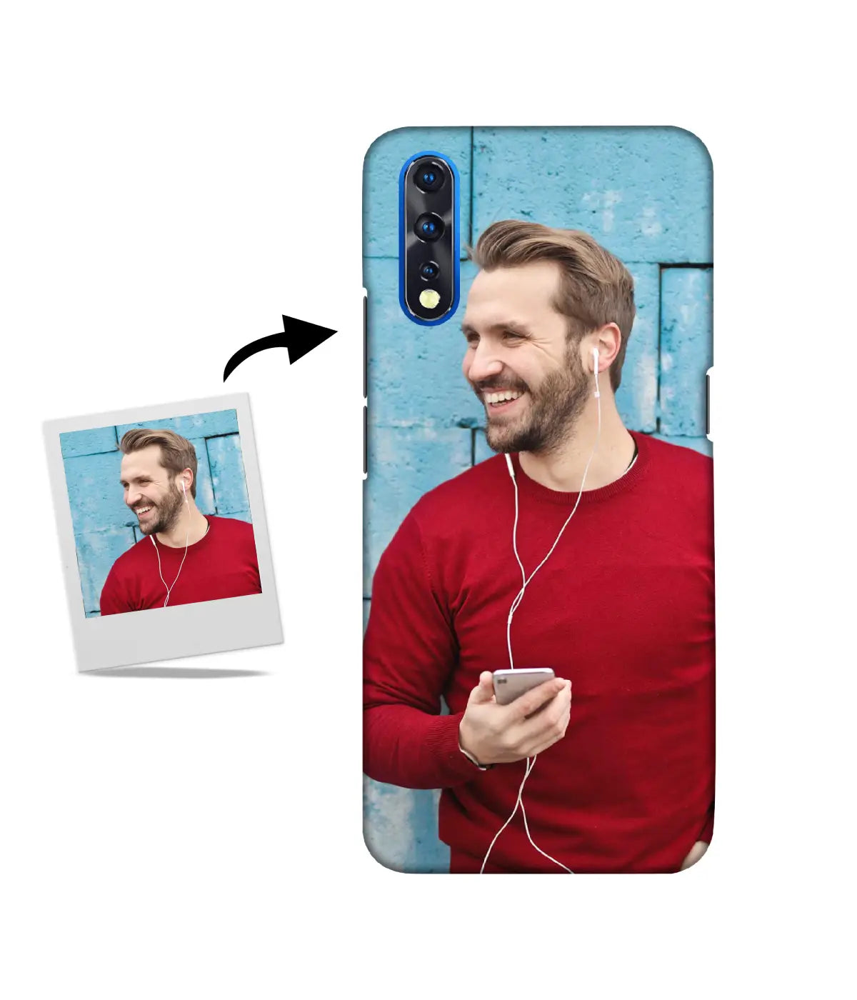Customized Vivo S1 Slim Hard Case showing a personalized photo print.
