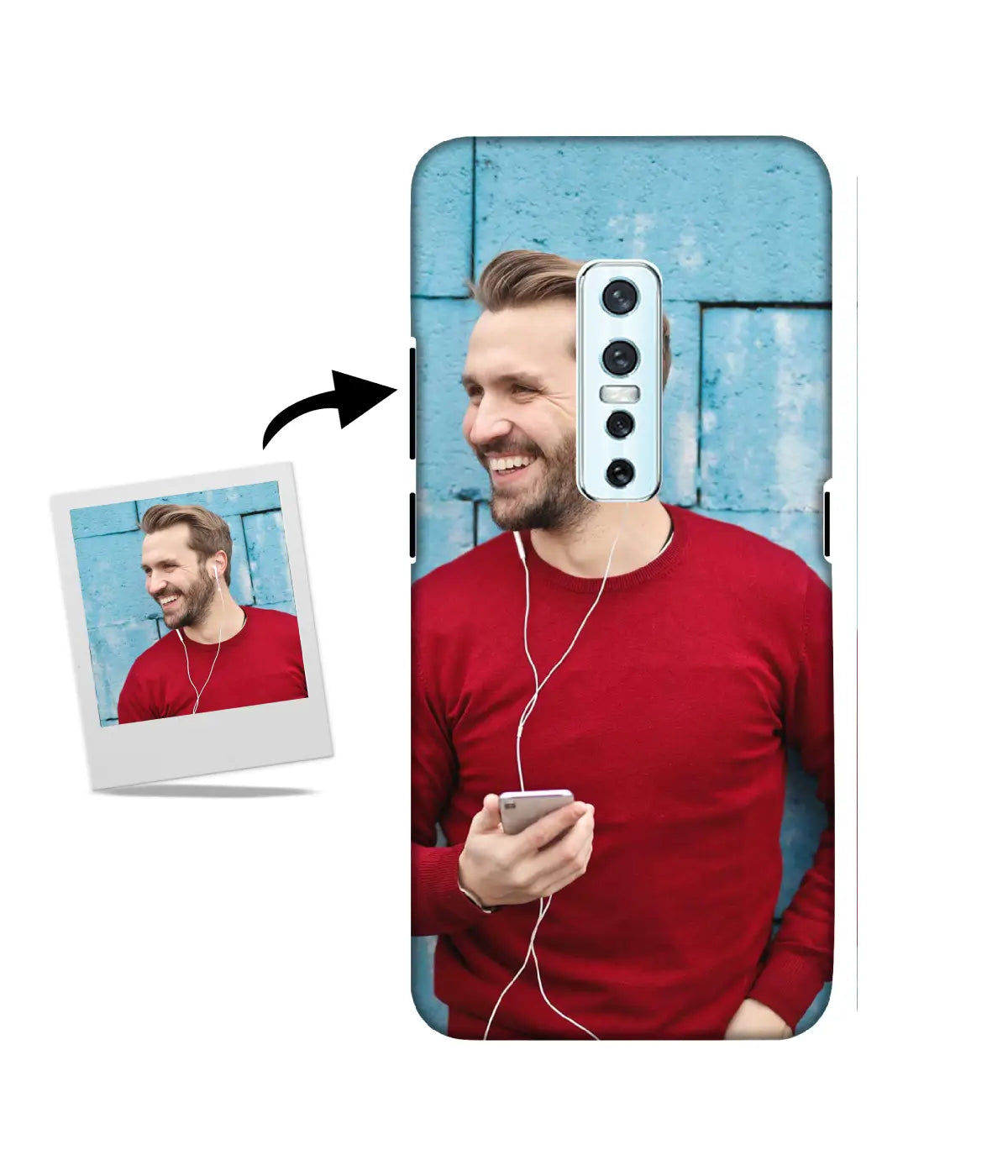 Customized Vivo V17 Pro Slim Hard Case showing a personalized photo print.