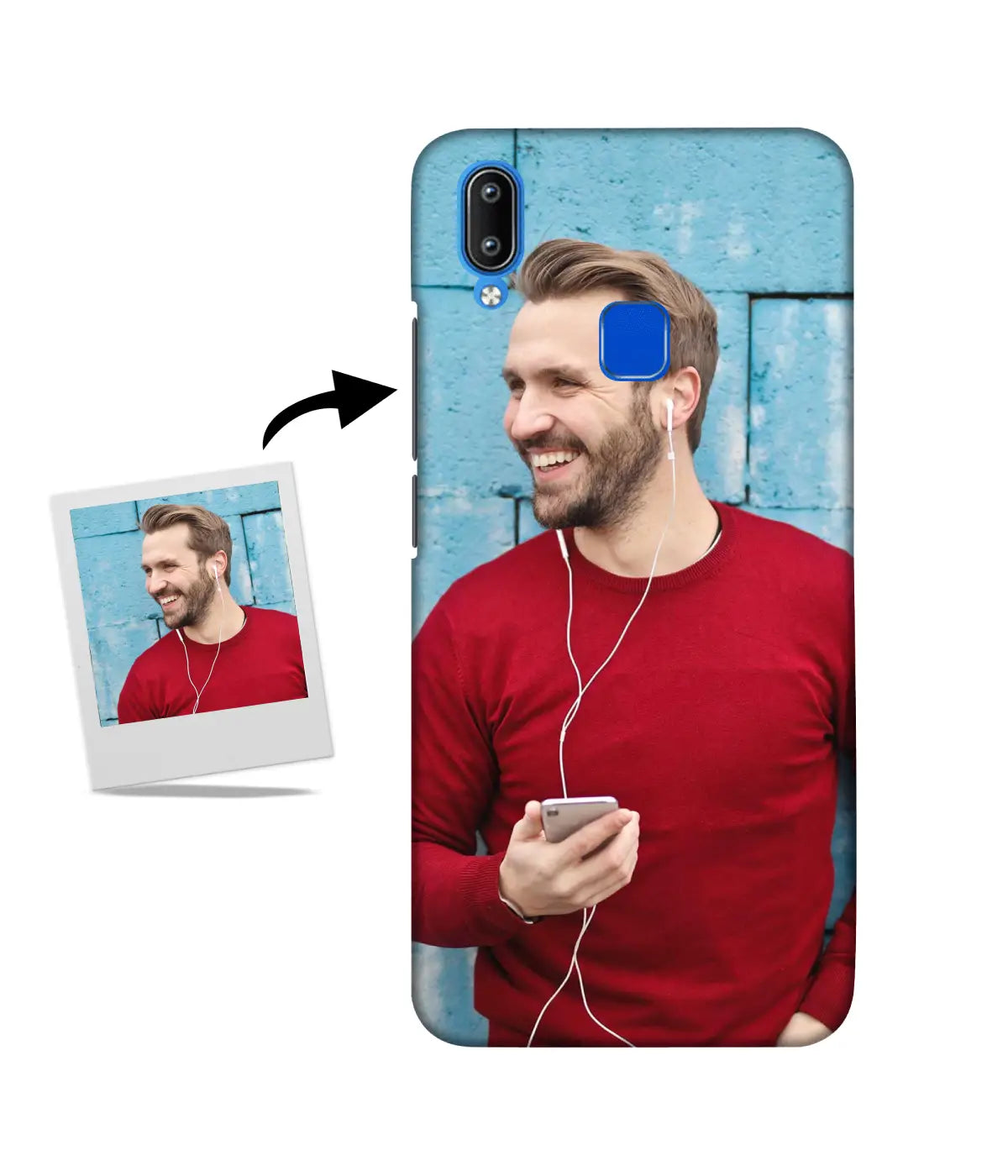 Customized Vivo Y91 Slim Hard Case showing a personalized photo print.