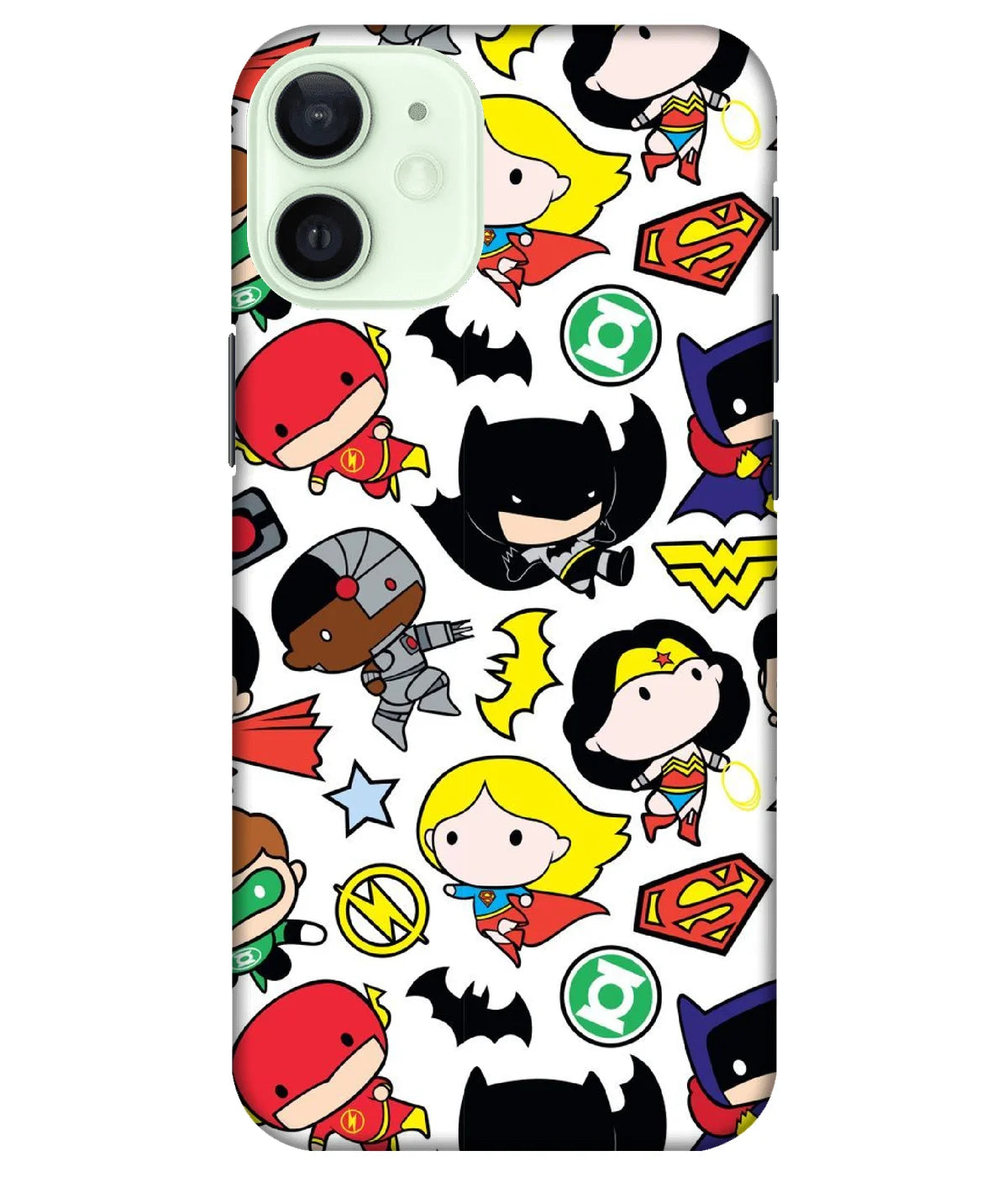 A product shot of a slim hard case with a colorful design.