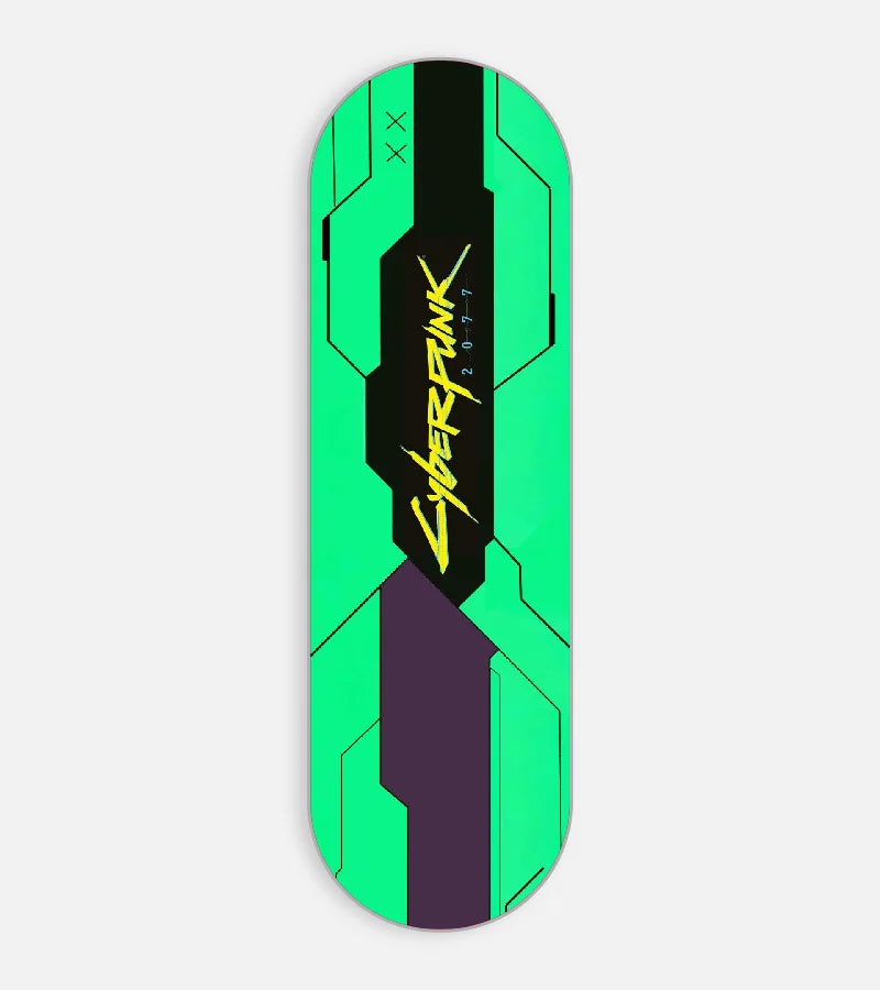 Mobile phone grip slider with a colorful design on a white background