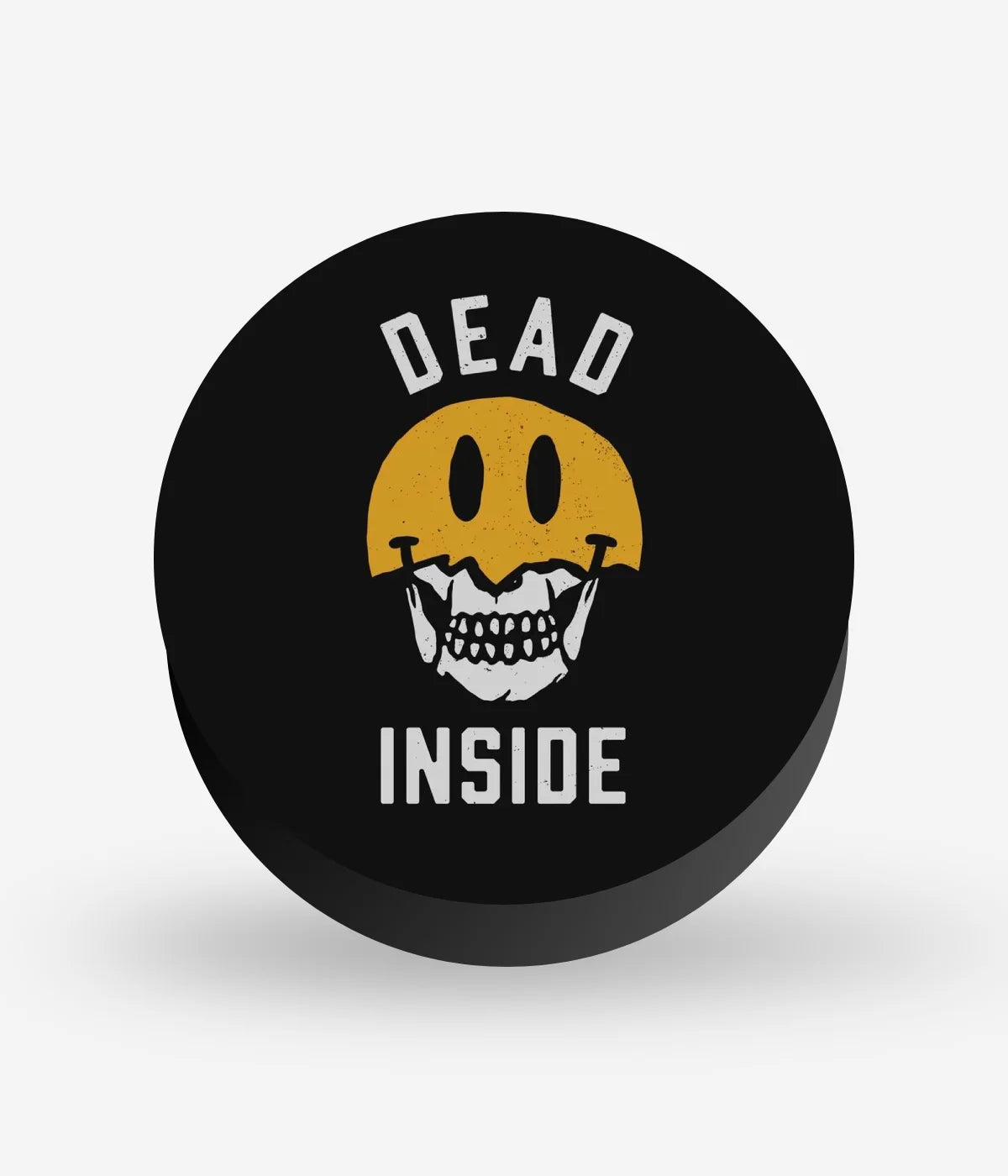 Mobile phone grip with a colorful design on a white background