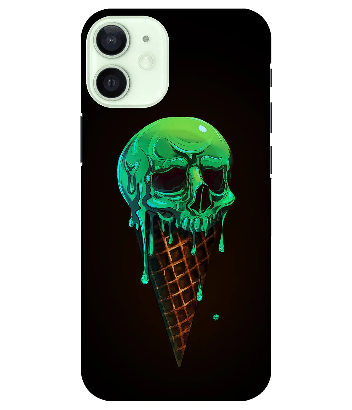 A product shot of a slim hard case with a colorful design.