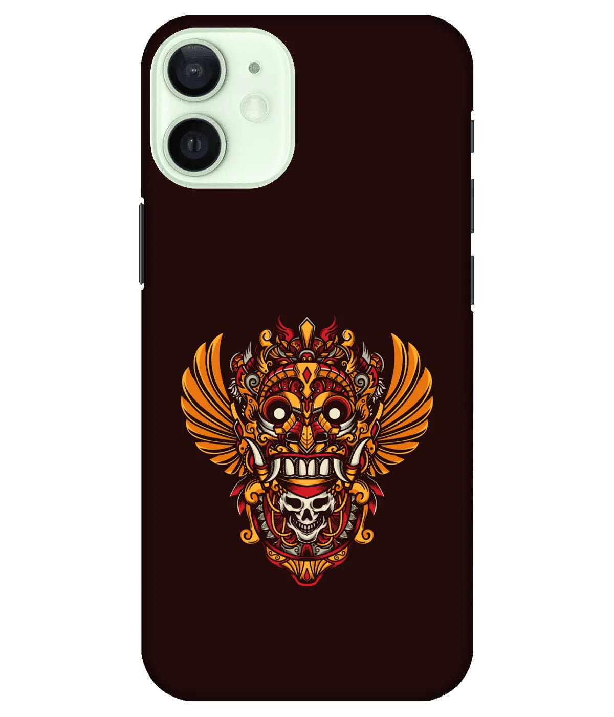 A product shot of a slim hard case with a colorful design.