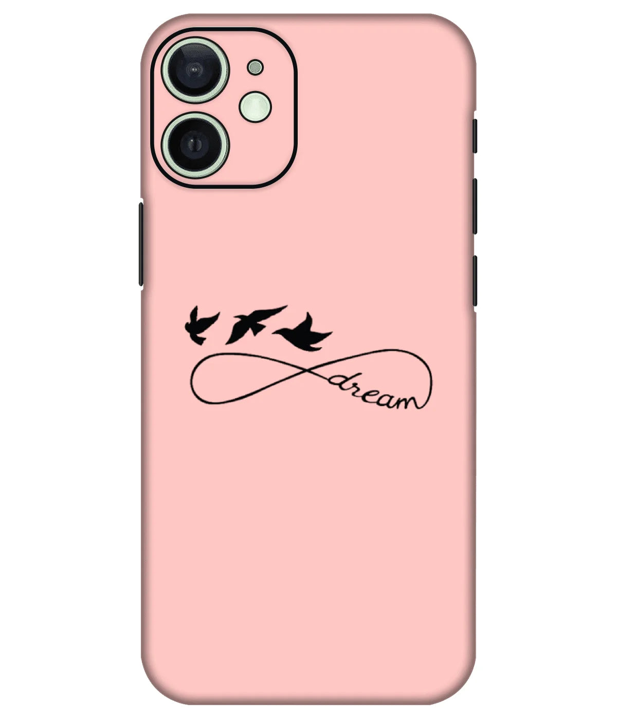 Image of a phone case featuring a mobile skin with a graphic design.