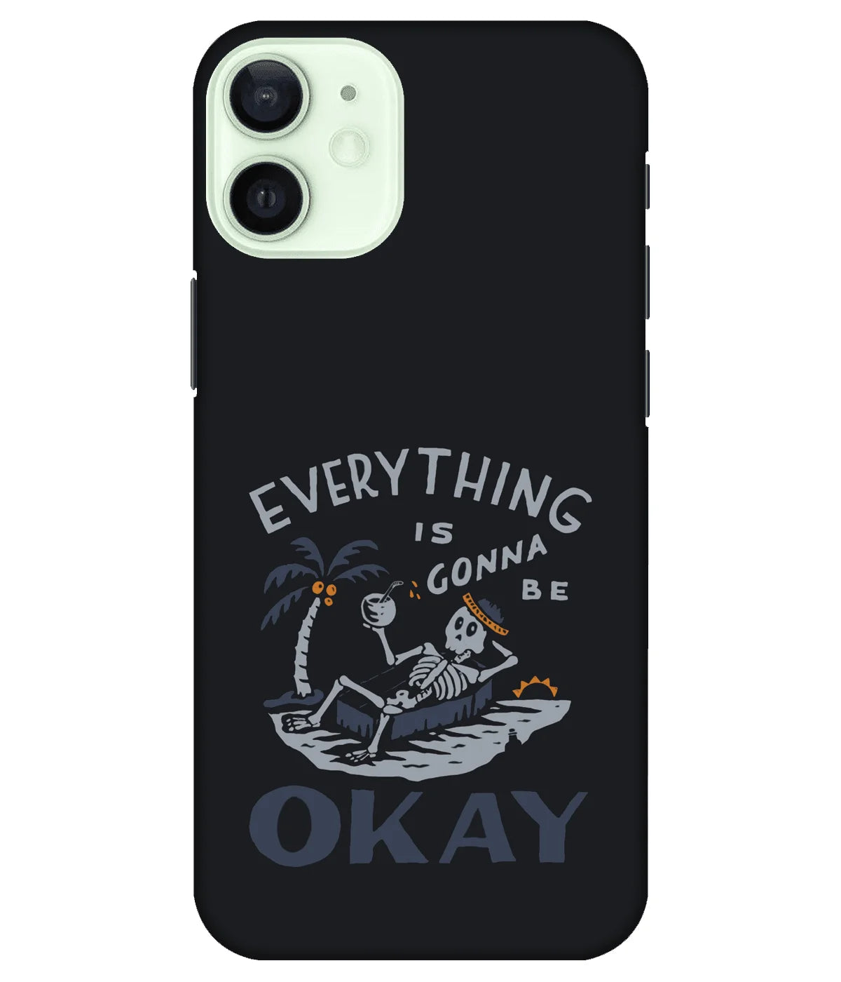 A product shot of a slim hard case with a colorful design.