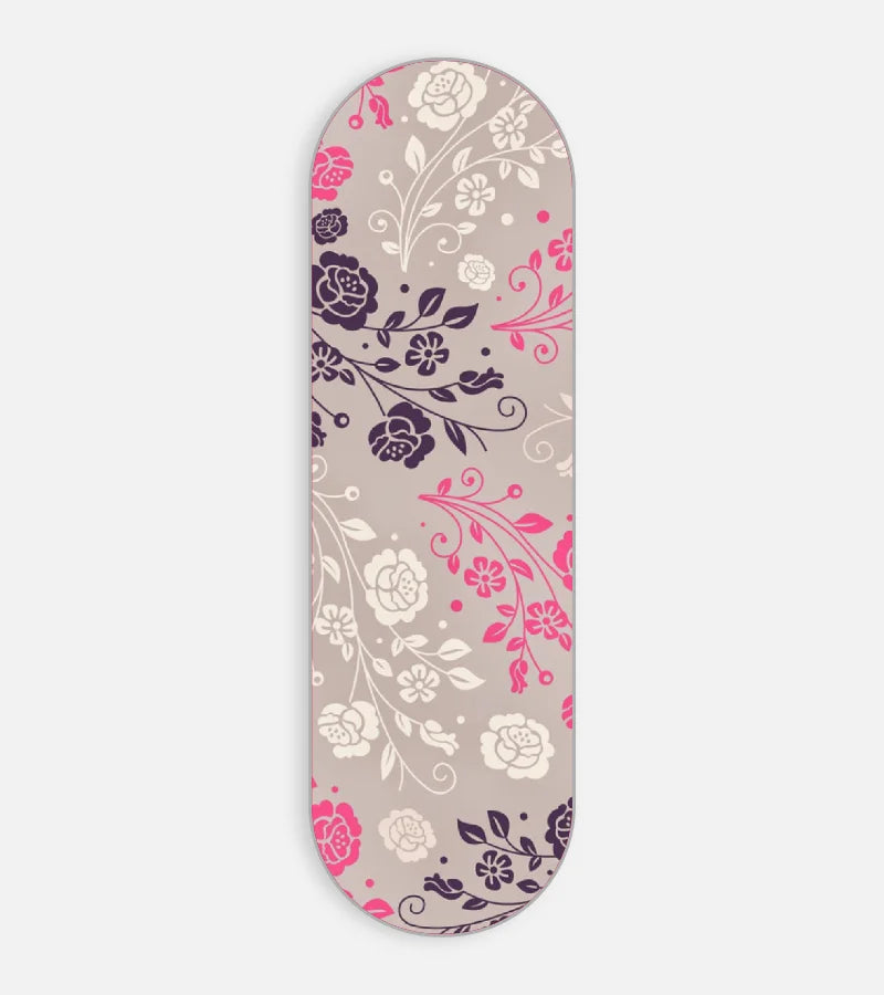 Mobile phone grip slider with a colorful design on a white background