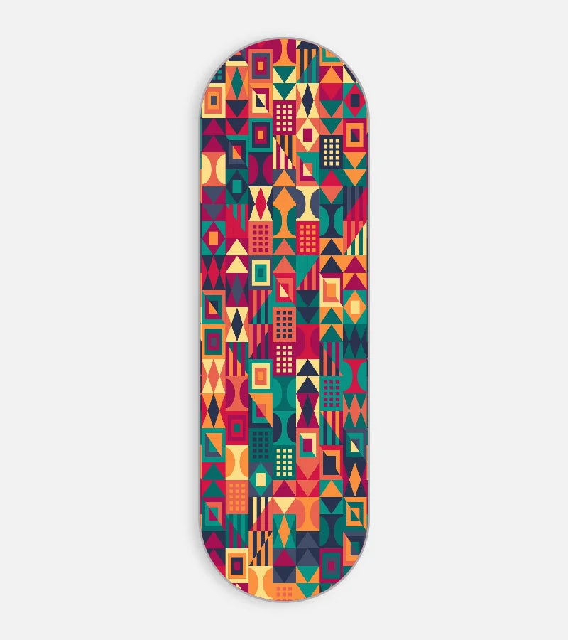 Mobile phone grip slider with a colorful design on a white background