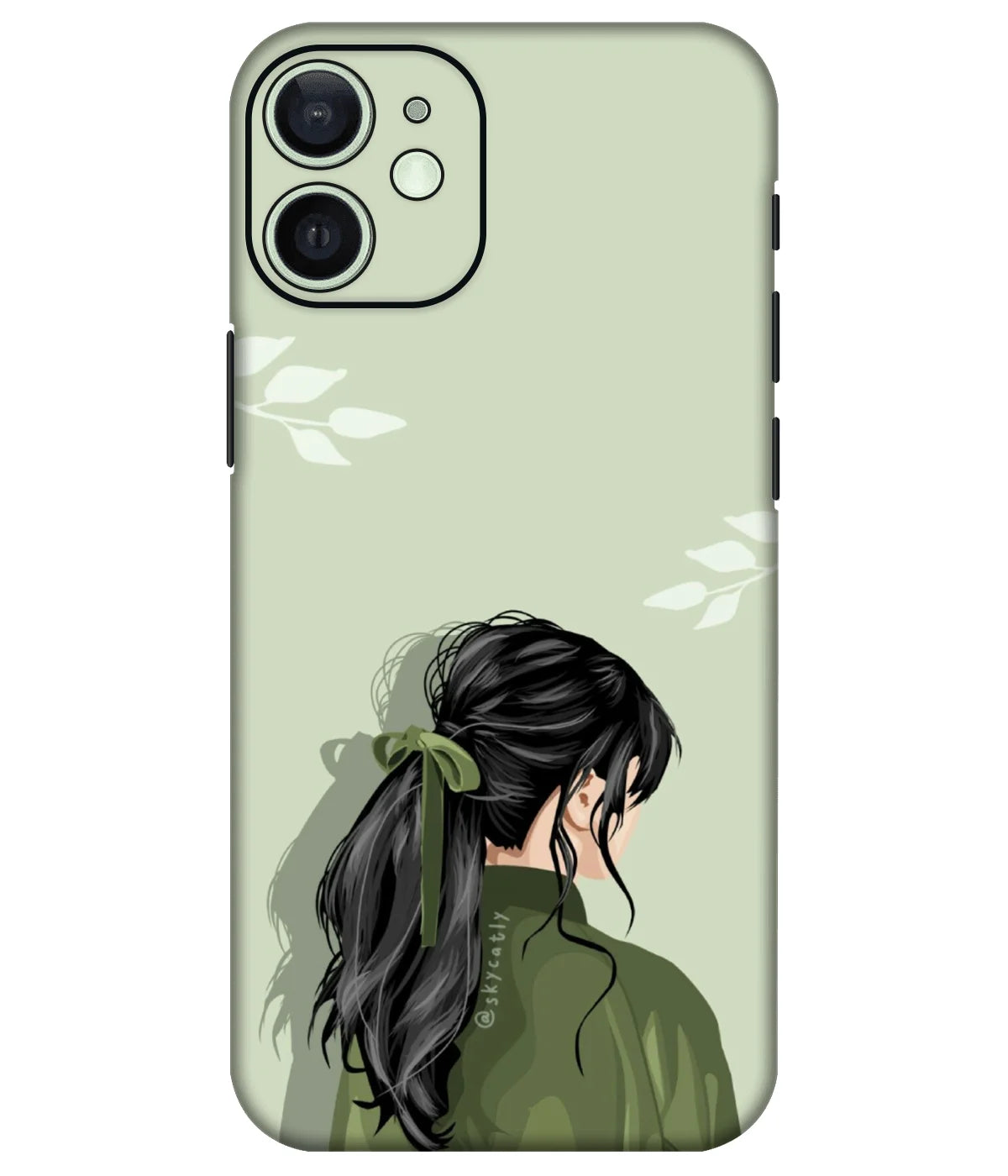 Image of a phone case featuring a mobile skin with a graphic design.