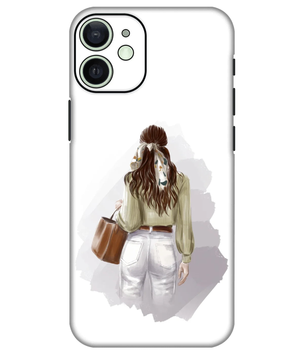 Image of a phone case featuring a mobile skin with a graphic design.