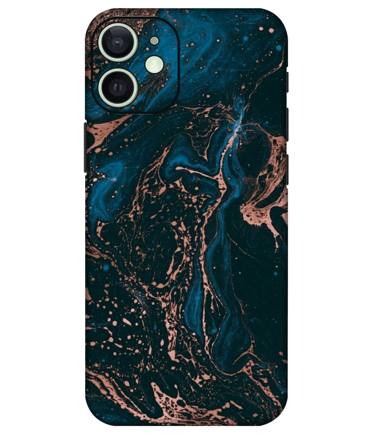 Image of a phone case featuring a mobile skin with a graphic design.