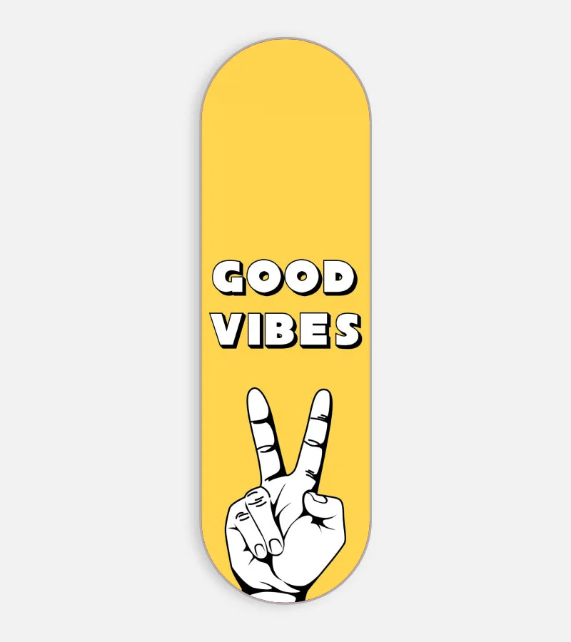 Mobile phone grip slider with a colorful design on a white background