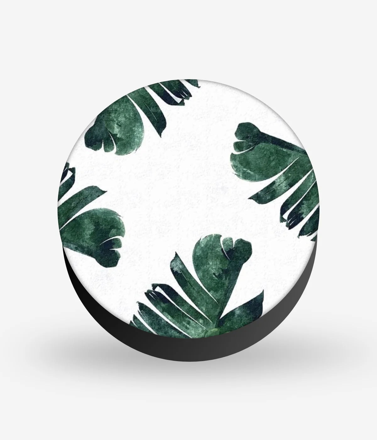 Mobile phone grip with a colorful design on a white background