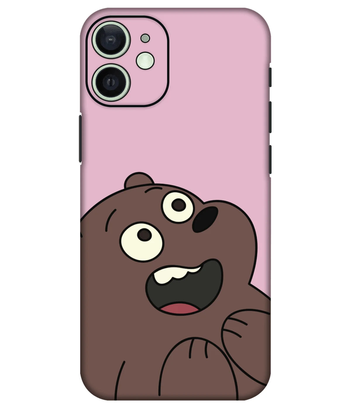 Image of a phone case featuring a mobile skin with a graphic design.